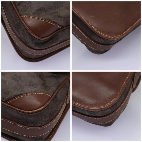 GUCCI GG Canvas Shoulder Bag Brown Gold 001 261 0613 Auth BA1734 - Picture 15 of 16